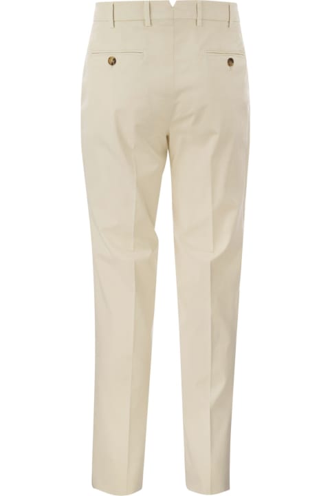 Brunello Cucinelli Clothing for Men Brunello Cucinelli Italian Fit Cotton Gabardine Trousers