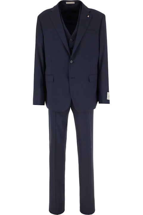 Corneliani Suits for Men Corneliani Navy Blue Wool Suit