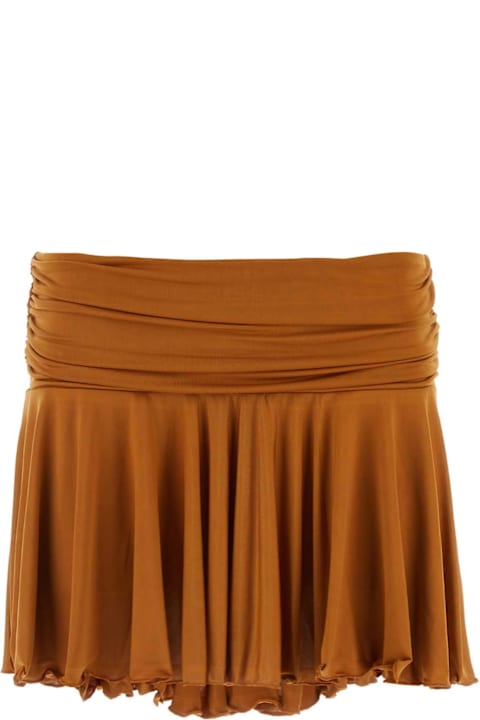 Gimaguas Skirts for Women Gimaguas Caramel Stretch Polyester Mini Skirt