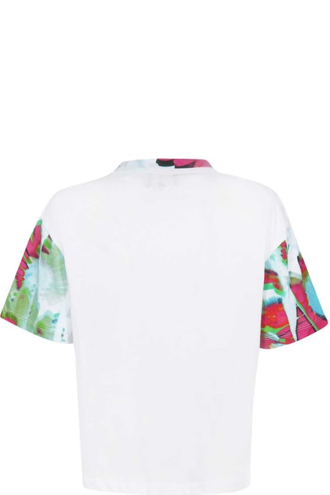 Emporio Armani for Women Emporio Armani Short Sleeve Printed Cotton T-shirt