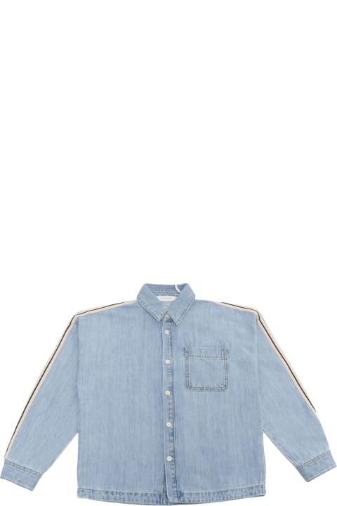 ボーイズ Palm Angelsのシャツ Palm Angels Denim Shirt With Logo