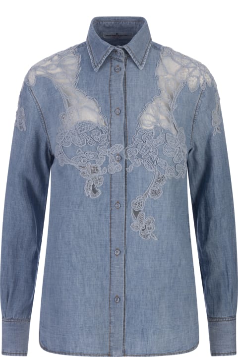 Clothing for Women Ermanno Scervino Jeans Shirt With Lace