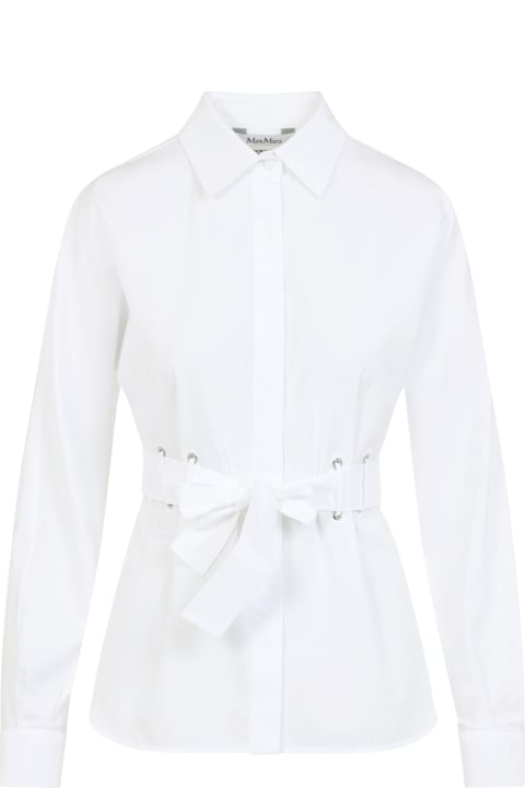 Max Mara ملابس علوية لـ السيدات Max Mara Juglas Belted Shirt