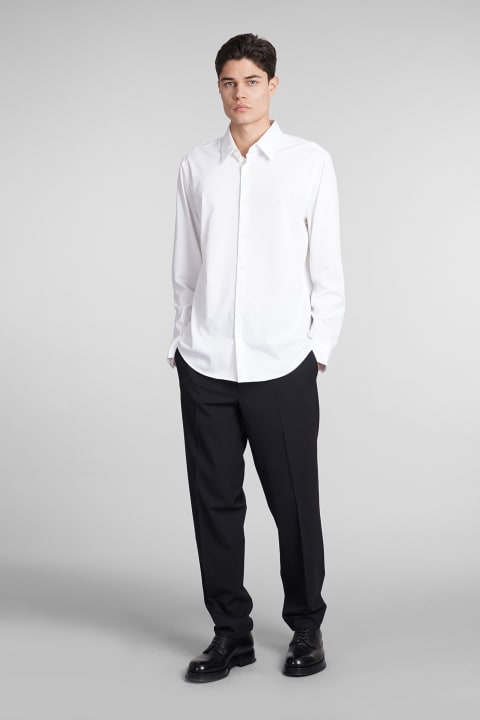 Theory Shirts for Men Theory Sylvain Shirt In White Cotton