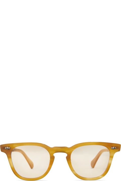 Mr. Leight نظارات لـ القسم الرجالي Mr. Leight Dean C Honey Tortoise-12k White Gold-demo Beige Glasses