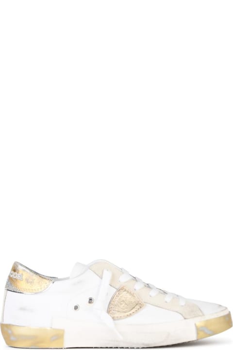 Shoes for Women Philippe Model 'prsx' White Leather Blend Sneakers