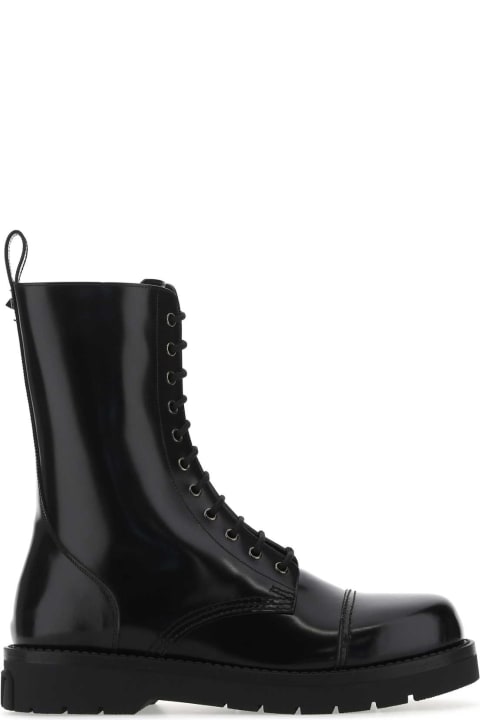 Valentino Garavani for Men Valentino Garavani Black Leather Boots