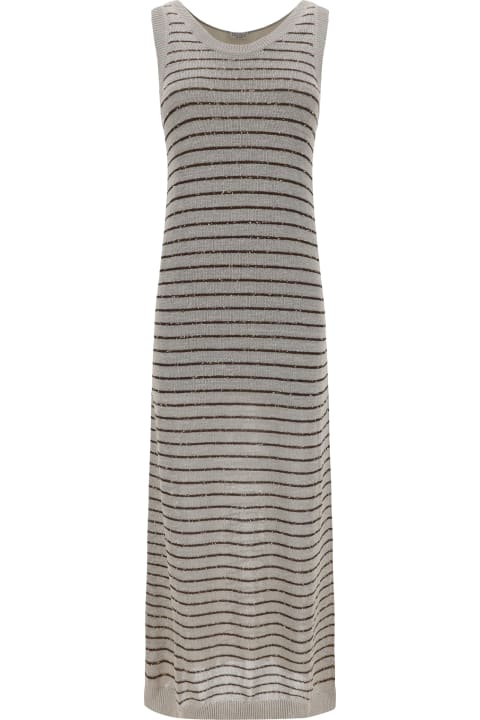 ウィメンズ ワンピース＆ドレス Brunello Cucinelli Sequin Striped Long Dress