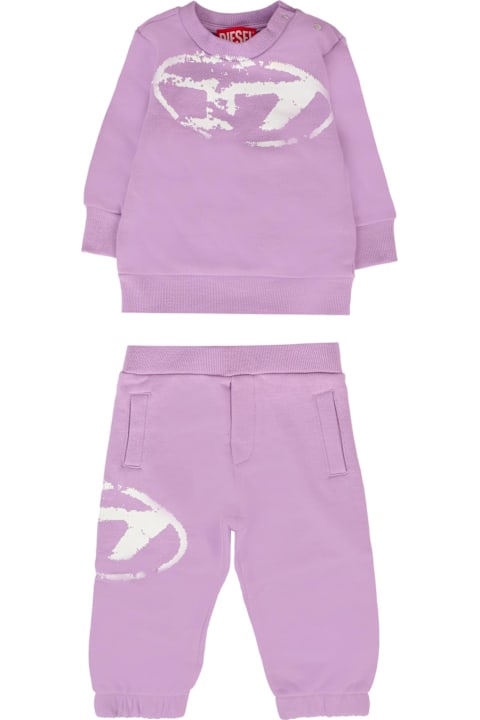 أدوات منزلية Diesel Lilac Suit For Baby Girl With Logo