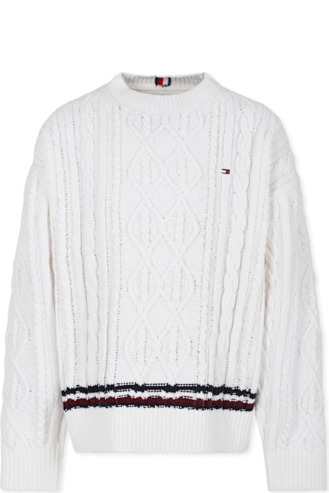 أدوات منزلية Tommy Hilfiger Ivory Sweater For Boy