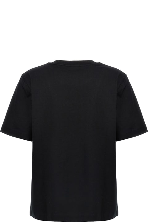 ملابس علوية لـ السيدات Burberry Logo Embroidery T-shirt