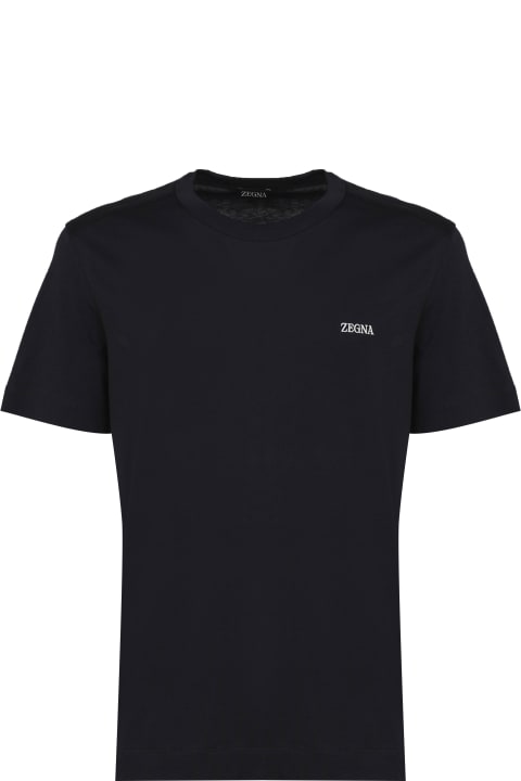 Zegna Topwear for Men Zegna Zegna Logo Cotton T-shirt