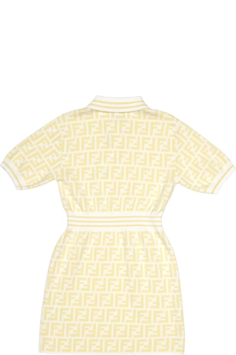 Fendi Jumpsuits for Girls Fendi Yellow Monogram Dress