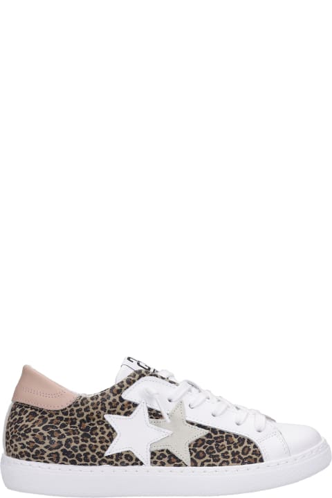 Sneakers In Animalier Leather