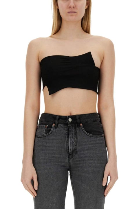Fashion for Women MM6 Maison Margiela Cropped Wrapped-sleeves Bandeau Top