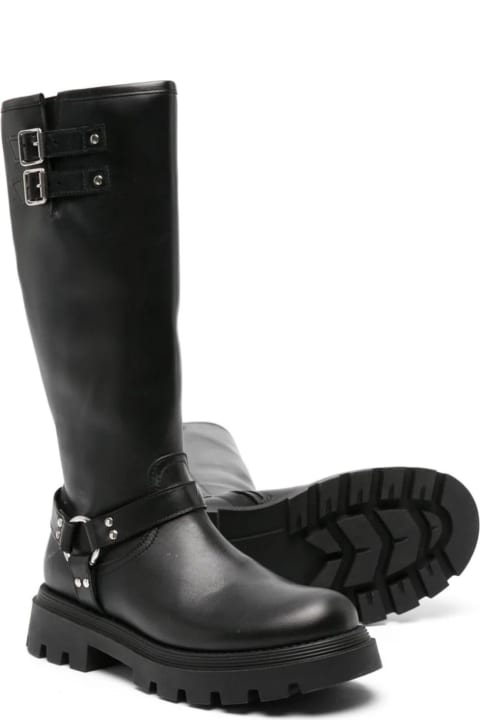 Black Calf Leather Boots