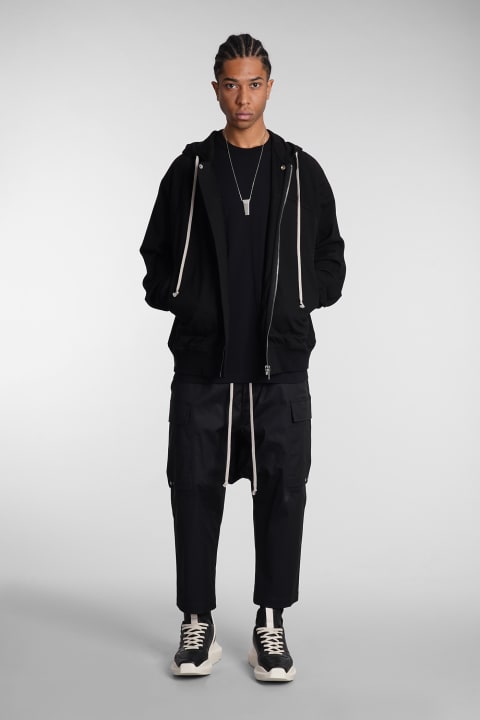 Rick Owens for Men Rick Owens Cargo Cropped Pants In Black Cotton