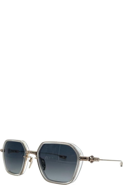 メンズ Chrome Heartsのアクセサリー Chrome Hearts Danger Zone - Crystal / Gold Plated Sunglasses