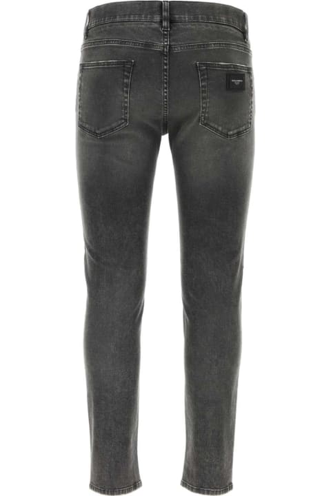 Clothing Sale for Men Dolce & Gabbana Grey Stretch Denim Jeans