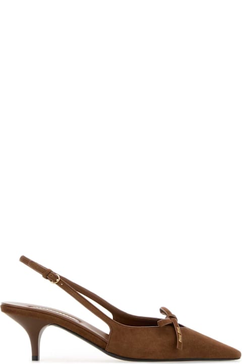 Miu Miu Brown Suede Pumps