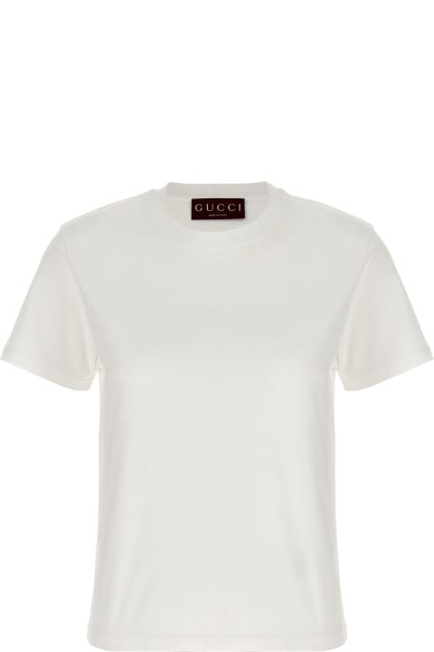 Gucci Topwear for Women Gucci Logo Embroidery T-shirt