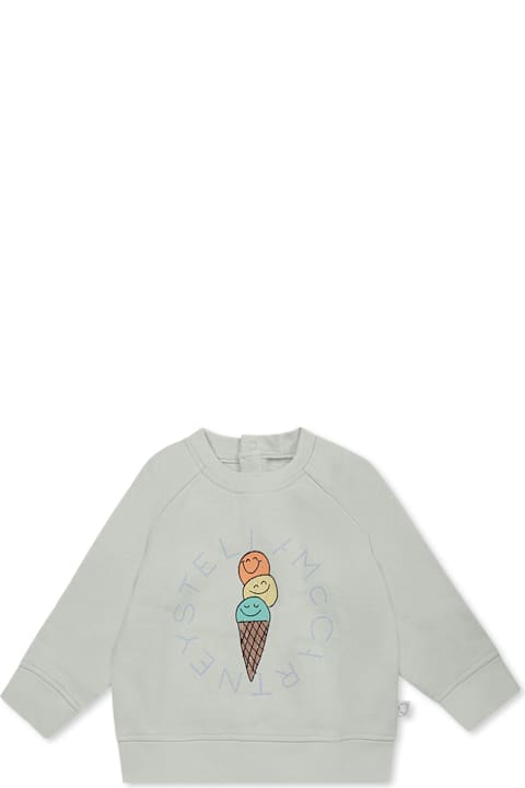 Stella McCartney Kids Sweaters & Sweatshirts for Baby Girls Stella McCartney Kids Green Sweatshirt For Baby Boy With Ice Cream