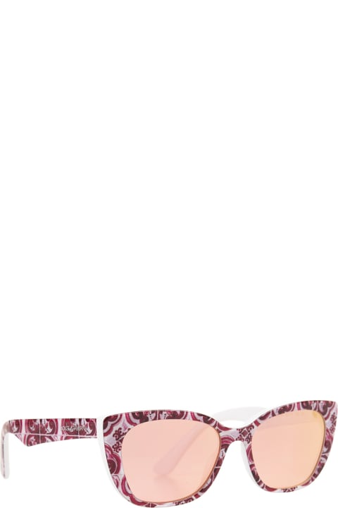 ウィメンズ新着アイテム Dolce & Gabbana Sunglasses With Pink Majolica Print