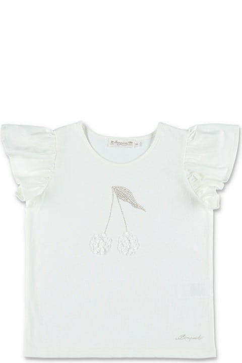 インテリア Bonpoint Bonpoint Emila Cherry Embroidered Organic Cotton T-shirt