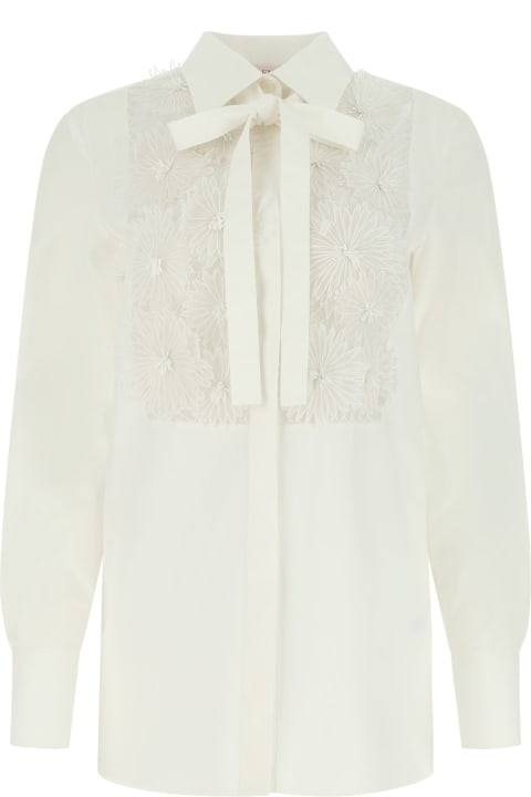 Valentino Garavani Topwear for Women Valentino Garavani White Poplin Shirt