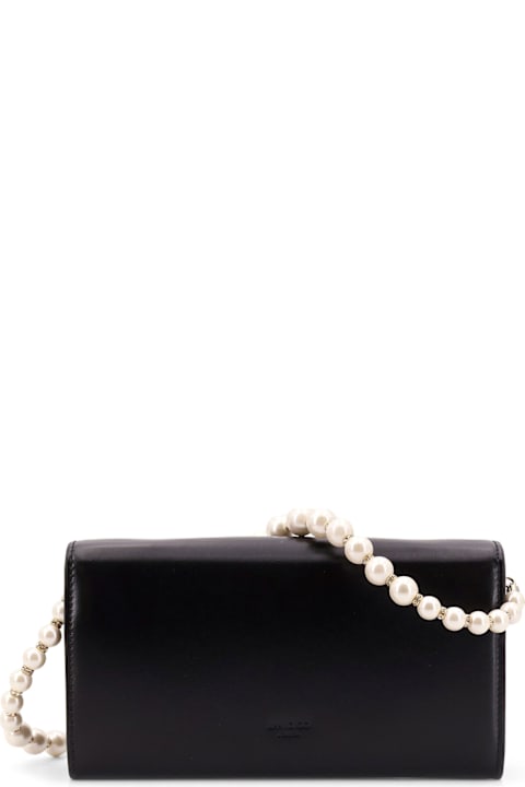 Jimmy Choo Bags for Women Jimmy Choo Avenue Leather Shoulder Bag With Frontal Monogram