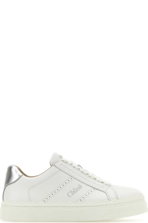 Chloé Shoes for Women Chloé White Leather Lauren Sneakers