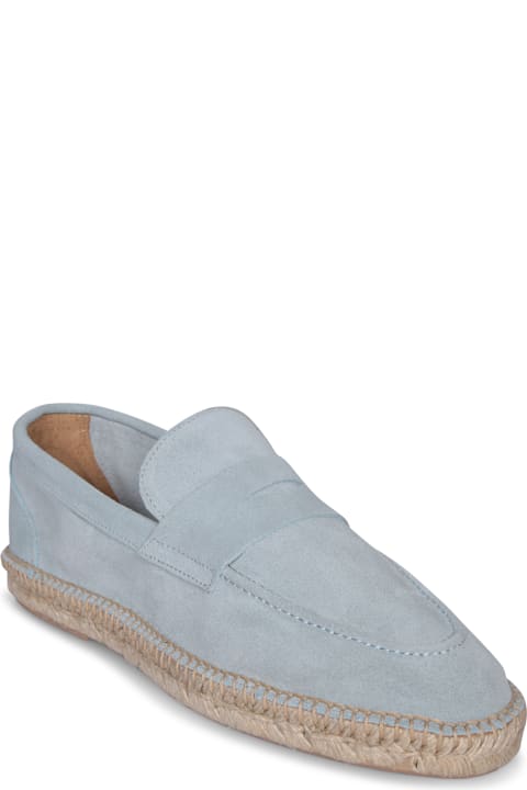 Lardini Loafers & Boat Shoes for Men Lardini Farah Suede Light Blue Espadrilles