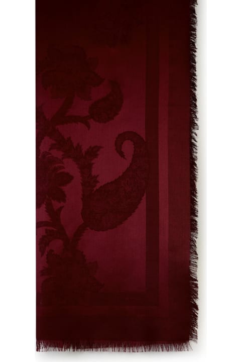Scarves & Wraps for Women Etro Orfeo' Burgundy Silk Blend Scarf