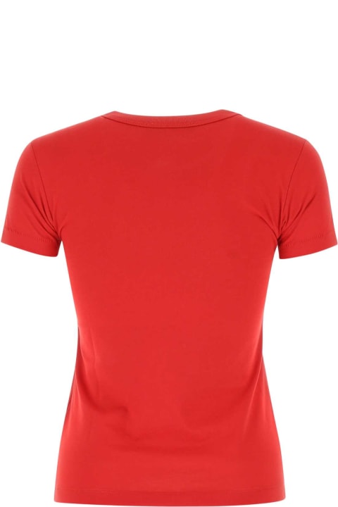 ウィメンズ Raf Simonsのトップス Raf Simons Red Cotton T-shirt