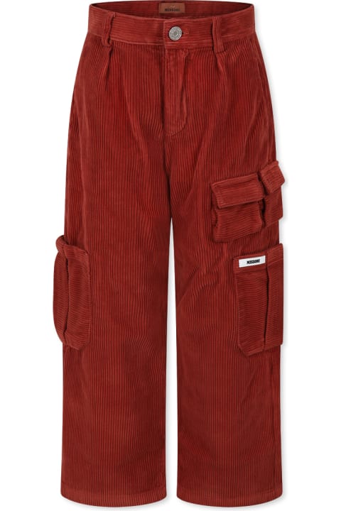 Missoni Bottoms for Boys Missoni Orange Trousers For Boy With Logo