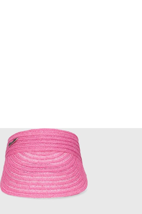 Borsalino Hats for Women Borsalino Lella Visor In Braided Hemp