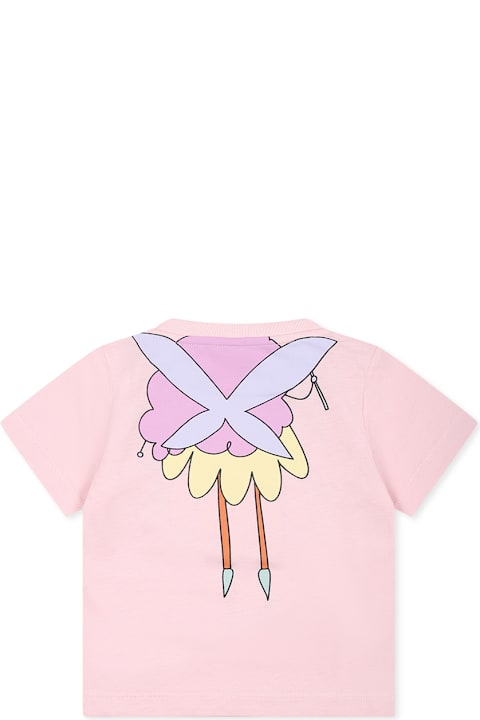 Homeware Stella McCartney Kids Pink T-shirt For Baby Girl With Fairy