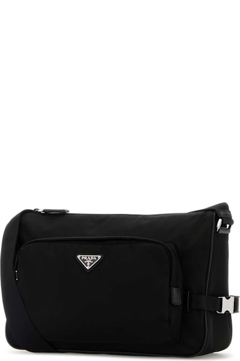 Prada Black Re-nylon Large Crossbody Bag