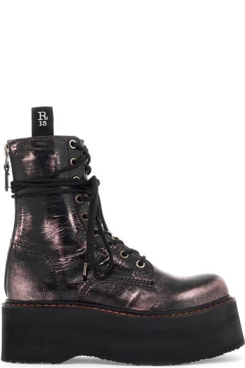 【関税込み】R13 ブラック Double Stack ブーツ R13 Black Double Stack Boots R13