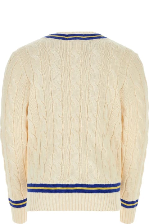 Ralph Lauren Sweaters for Men Ralph Lauren Cream Cotton Sweater