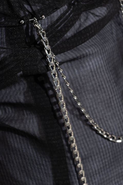 Dsquared2 Dresses for Women Dsquared2 Pierced Apron Layered Effect Mini Dress