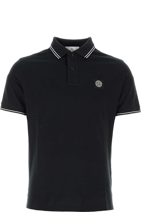 Fashion for Men Stone Island Black Stretch Piquet Polo Shirt