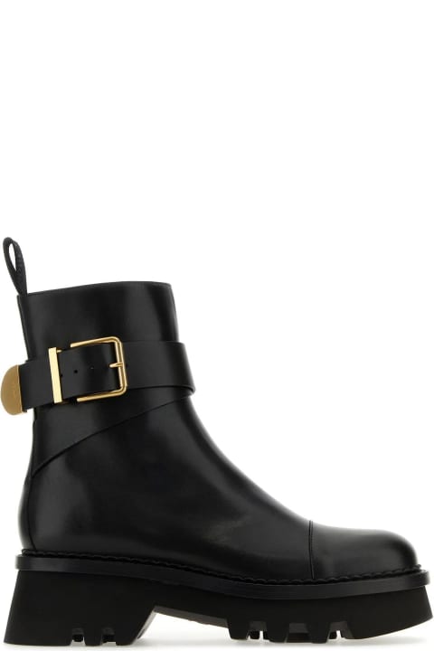 Boots for Women Chloé Black Leather Owena Ankle Boots