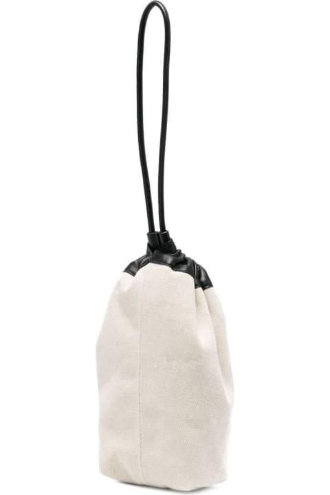 ウィメンズ新着アイテム Jil Sander White Canvas And Leather Handbag Jil Sander Woman