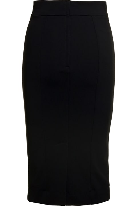 Dolce & Gabbana Clothing for Women Dolce & Gabbana Midi Black Skirt With Quilted Detail In Fabric Woman