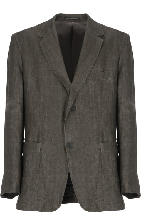 メンズ Yohji Yamamotoのコート＆ジャケット Yohji Yamamoto Linen Jacket