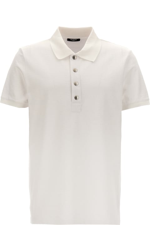 آخر صيحات الموضة من القسم الرجالي Balmain 'monogram' Polo Shirt