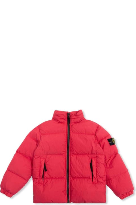 Fashion for Kids Stone Island Junior Compass-motif Zipped Jacket