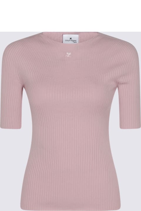 Courrèges Sweaters for Women Courrèges Pink Cotton Knitwear