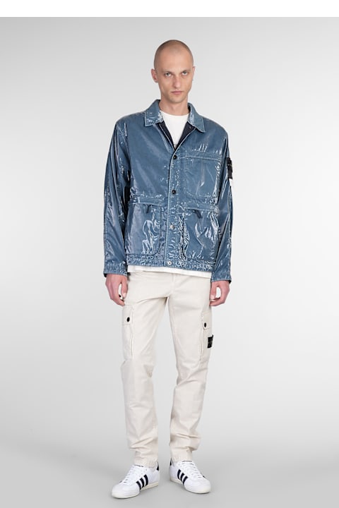 Fashion for Men Stone Island Casual Jacket In Blue Cotton